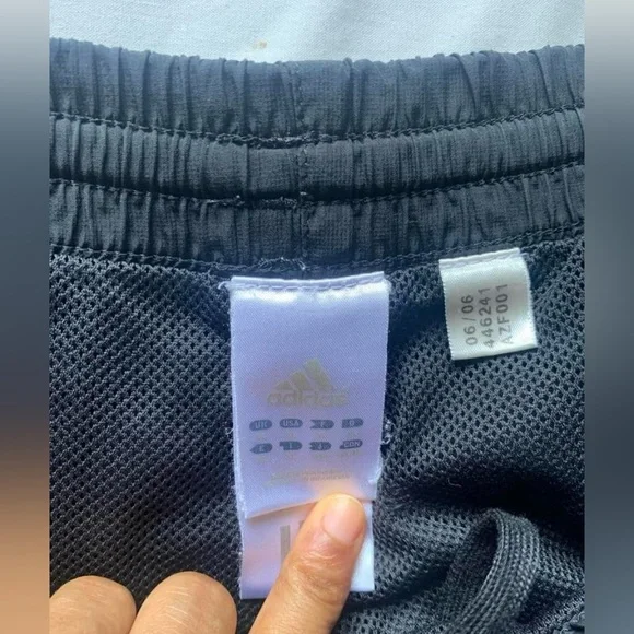 Adidas three stripes vintage retro black sweatpants size XL - Picture 6 of 8